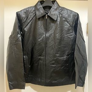 Men Flight Bomber Leather Jacket Black Color, Mid Weight By Vintage Leather- New